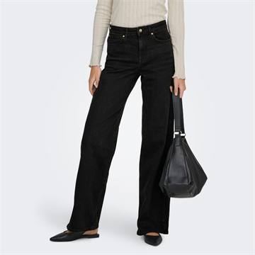 ONLY MADISON BLUSH HW WIDE WASHED BLACK DENIM - 15299796